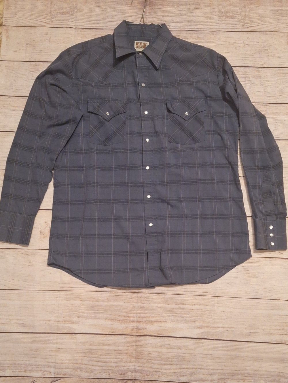 ELY CATTLEMEN Long Sleeve Dress Shirt -  Large